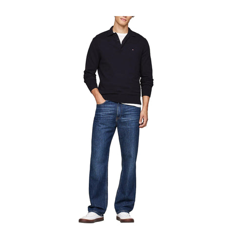 Tommy Hilfiger Polo Polo Uomo in maglia tre bottoni Blu - Francavilla Moda